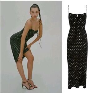 Realisation × Claudia Schiffer Ltd Ed Carolin Polka Dot Midi Dress Size Small